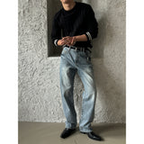 [MUSCLE FIT] LIne round neck knit(3color)