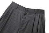 ストライプロングバルーンパンツ (Dark Grey)