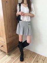 ロープリーツスウェットミニスカート