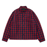 24FW ベーシックロゴチェックキルティングコーチジャケット レッド
