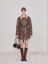 Reversible leather mustang (Brown)