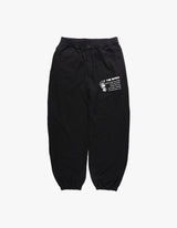 FOOT PRINT LOGO SWEAT PANTS BLACK