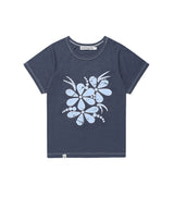 VINTAGE FLOWER RAGLAN SS TEE NAVY(CV2GMFT510A)
