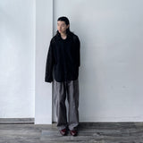 Washed Multi-Button Wide Pants