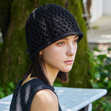 VZ Long Label Punching Knit Bucket Hat / Black