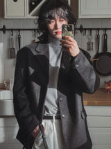 Line wool loose fit blazer