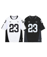 スポーティナイロンフットボールオーバーフィットTシャツ