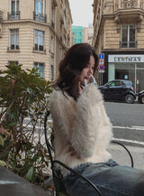 Ronnie Semi Crop Soft Fur Cardigan