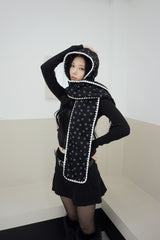 Smile quilted hat muffler