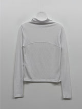 ハーフムーンリブハーフポーラハイネックTシャツ