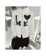 Love me!♥ フードジップアップ (2color)