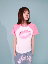 LIPS RINGER TEE (PINK)