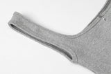 Basic rough tank top - gray