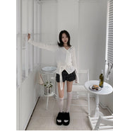 Lauren Ribbed Strap Long Sleeve Wrap (4 Colors)
