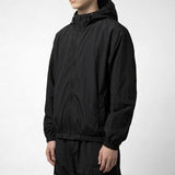 Crop Banding Light Windbreaker Black