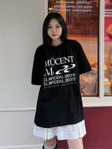 エッセンシャル レタリング ハーフ T シャツ