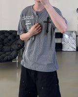 Crozen Waffle Henley Short Sleeve