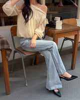 Rolbin bootcut denim pants