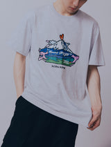 富士山グラフィックTシャツ (Gray)
