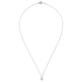 line flower cubic necklace