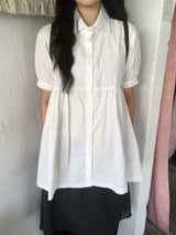 Shirred Collar Blouse