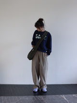 CORDUROY STRAP PANTS (BEIGE)