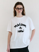 MAISON DE ROLA EMBROIDERY LOOSE FIT T-SHIRT WHITE