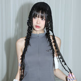 Heart Crocher Bonnet - BLACK