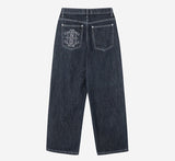 No.1126 back embro wide denim PT