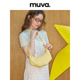 muva. Small Horn‑Shape Shoulder & Cross‑body Bag, Genuine‑Leather Cute Casual Daily Women’s Purse, New Arrival Mar 14