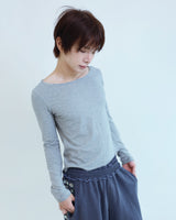 ステッチTシャツ - グレー