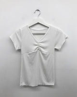 Serine shirring t-shirt (4color)