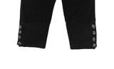 Benz Color Matching Button Capri Three Quarter Leggings Pants