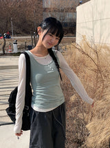 Mobo Banding Cargo Pintuck Wide Pants