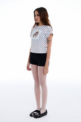 Polka Dot Spider Tee [White]