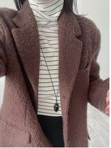[wool 50%] フォトヘアリーシングルルーズフィットジャケット