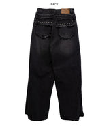 (Unisex) リッピーディープサンドフォルデッドオイルコーテッドデニム
