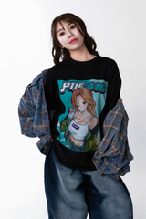 【현장 한정】 Pile콜라보 l 앞 나염 티셔츠