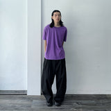 Draped Black Wide Trousers