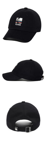 RAINBOW EMBROIDERY BALL CAP【BLACK】