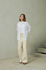 BRIGHT OVERSIZED SHIRT / WHITE