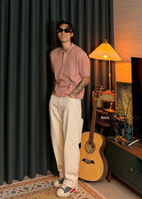 Hidden-button collar Knit 9COLOR