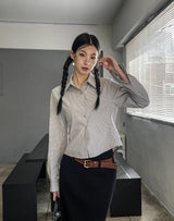 [Belt set]ベルト付きニットミディスカート
