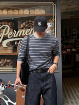 French stripe long-sleeved t-shirt