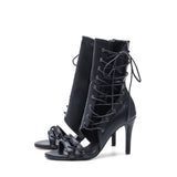 New Side Point Sandal Heel(Black)