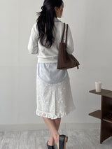 Water Stripe See-through Blouse