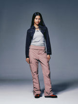 BOLERO SHAPE DENIM JACKET (BLACK WASHED)