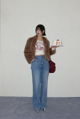 LOOK STITCH SUEDE CHAIN BAG (4COLORS!)