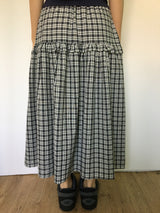 Cozy Check Long Skirt (2color)