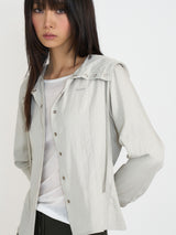 SNAP HOODIE SHIRT (SAND GREY)